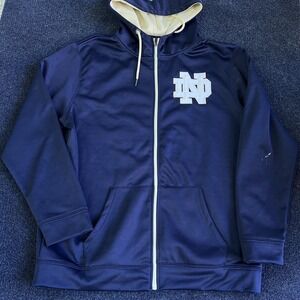 Notre Dame Fighting Irish Hoodie Sweatshirt Mens 2XL Blue NCAA Stadium Athletics